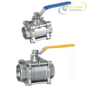 Van bi inox 3 thân ren, hàn - van bi 3 pc